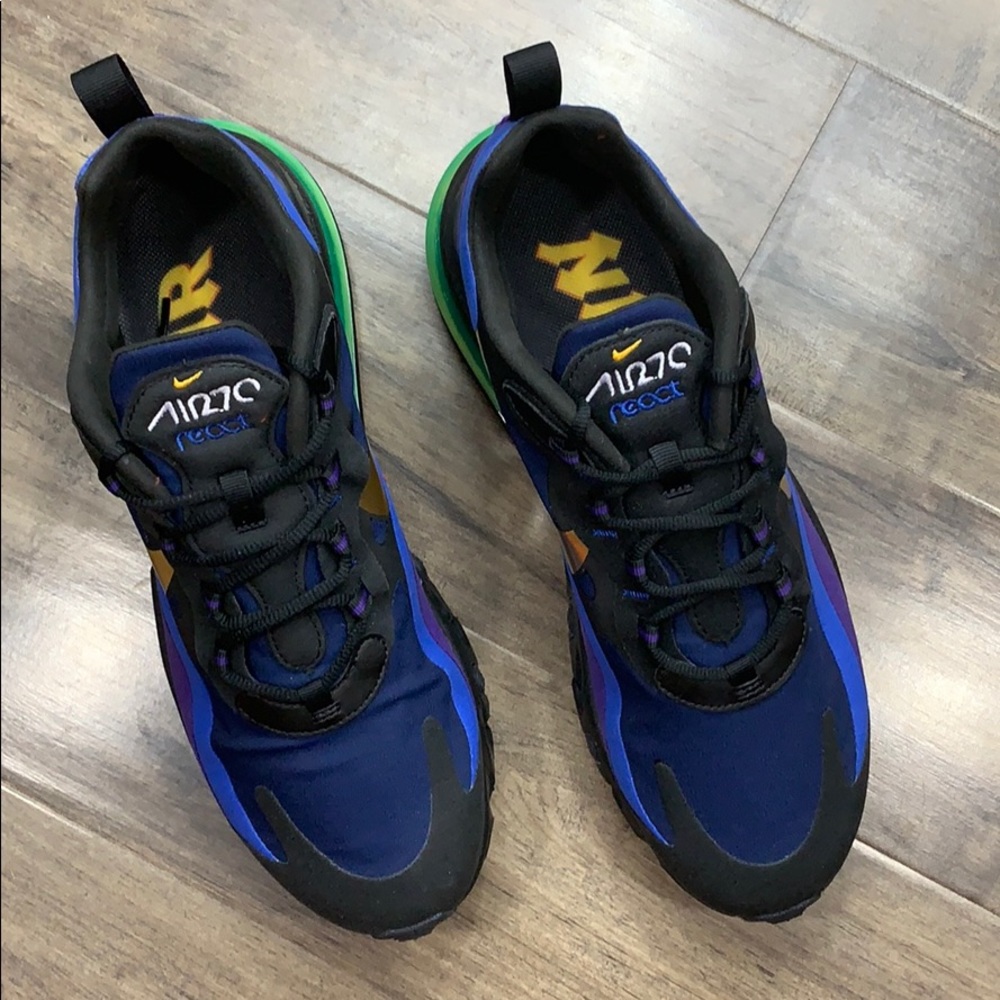 NIKE AIR MAX 270 REACT black/university gold - Picture 2 of 16